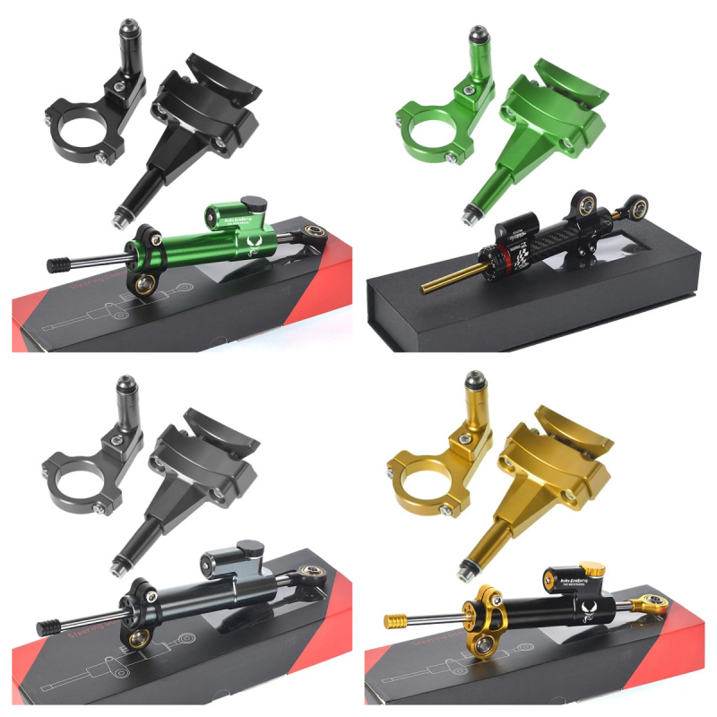 Steering Damper Stabilizer Kit Cnc - カワサキ500 2024用 - バイク用ブラケット Ninja 400