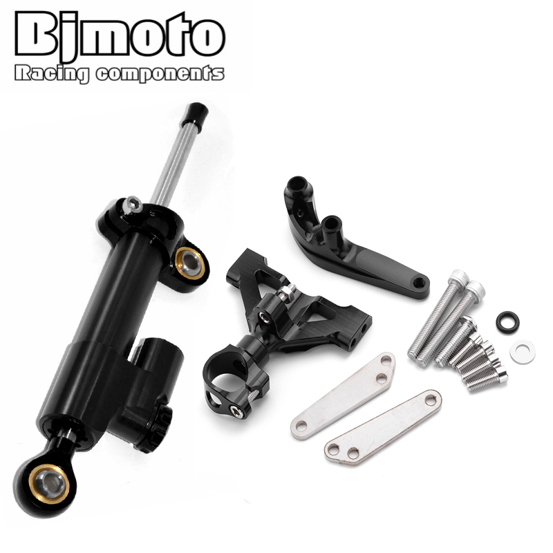 Steering Damper Stabilizer Kit Cnc - Bjmoto-ステアリングダンパー取り付けキット,スタビライザー,カワサキr1400 zx14,2006-2016,ホーン安全制御