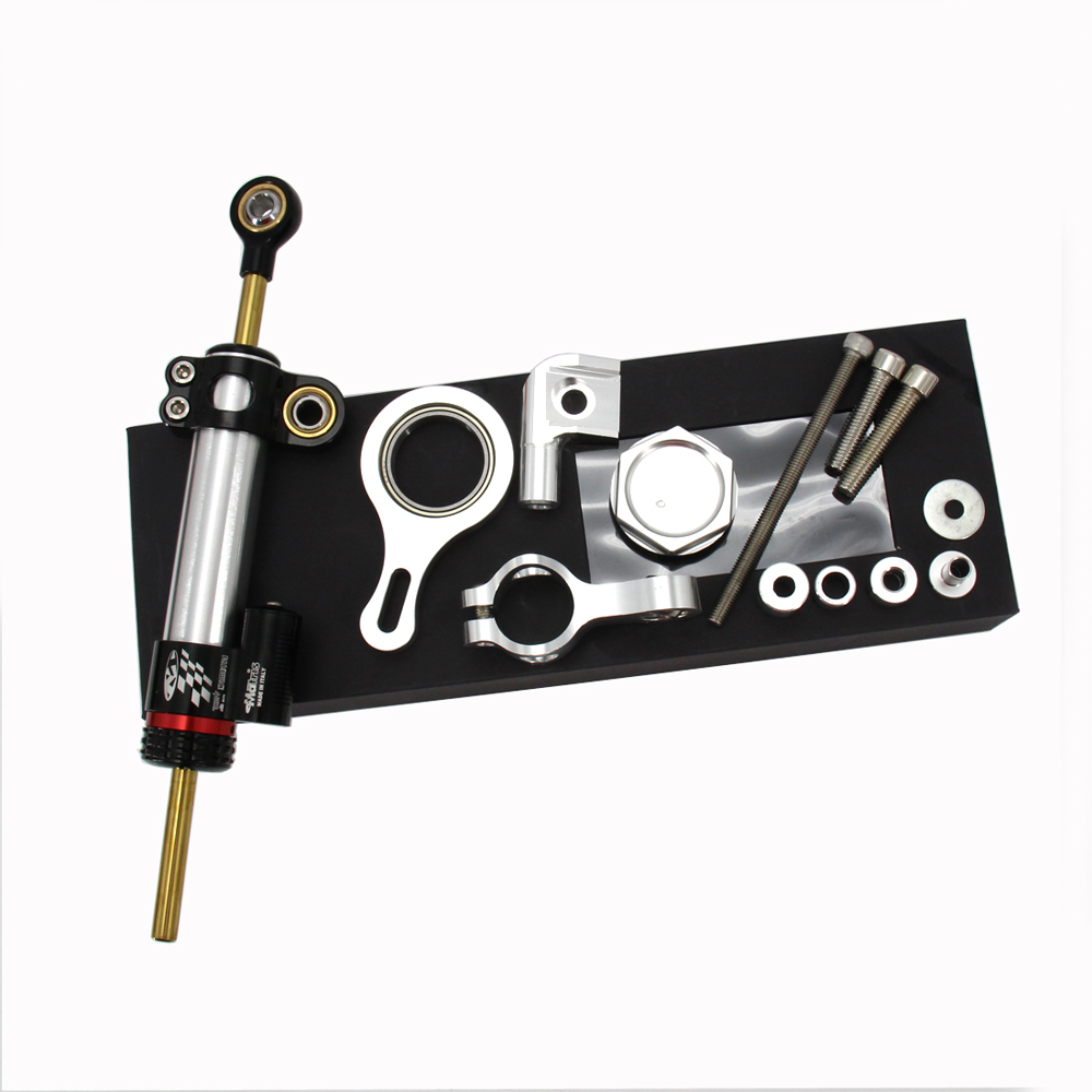 CNC アルミ調整可能なオートバイステアリングスタビライザー - Steering Damper Stabilizer Kit Cnc のレビューと価格