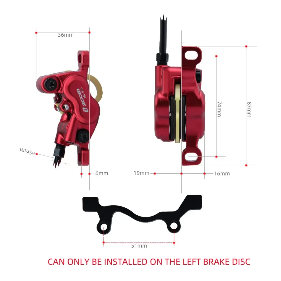 折りたたみ式電動スクーター用ズーム油圧ブレーキディスク,4ピ - Zoom Hydraulic Brake 4 Piston E-Scooter のレビューと価格