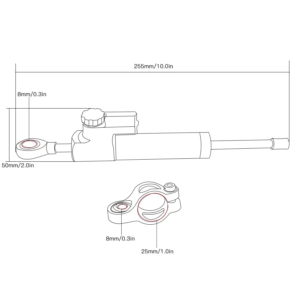 オートバイ用ステアリングダンパーブラケット取り付けキット,C - Steering Damper Stabilizer Kit Cnc のレビューと価格