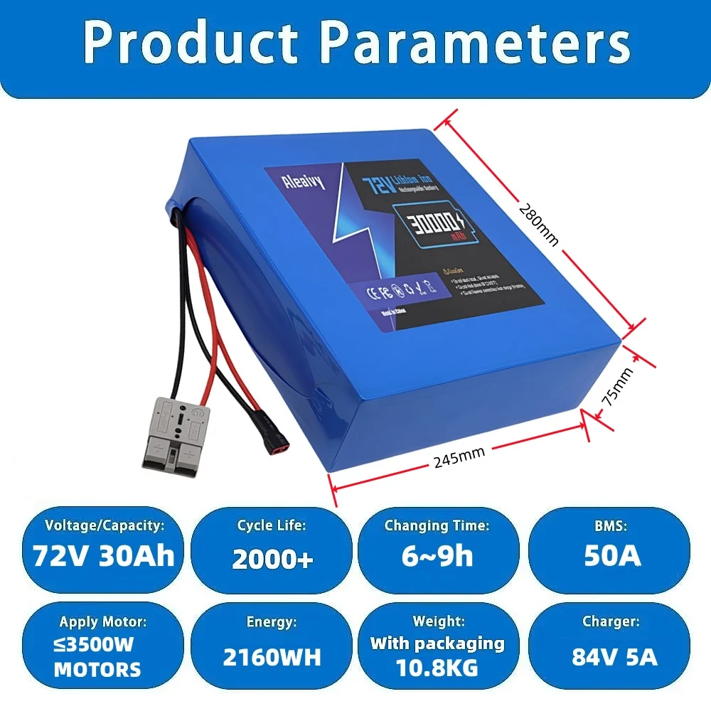 72V バッテリー 20S4P 20AH 20S6P 30A - 72V 30Ah Lifepo4 Battery Pack のレビューと価格